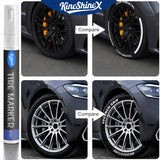 Tire Lettering Paint Pen Permanent Waterproof White Marker for Car Tires