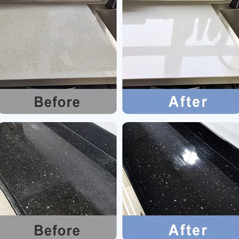 Marble and Stone Polishing Paste, Wax and Restorer for Countertops and Floors, 150g with Sponge