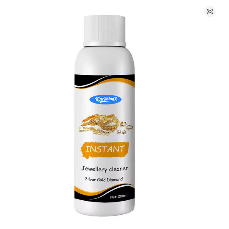 Jewelry Cleaning Solution, Liquid Cleaner for Gold, Silver, Watches and Diamonds, 100ml with Cloth