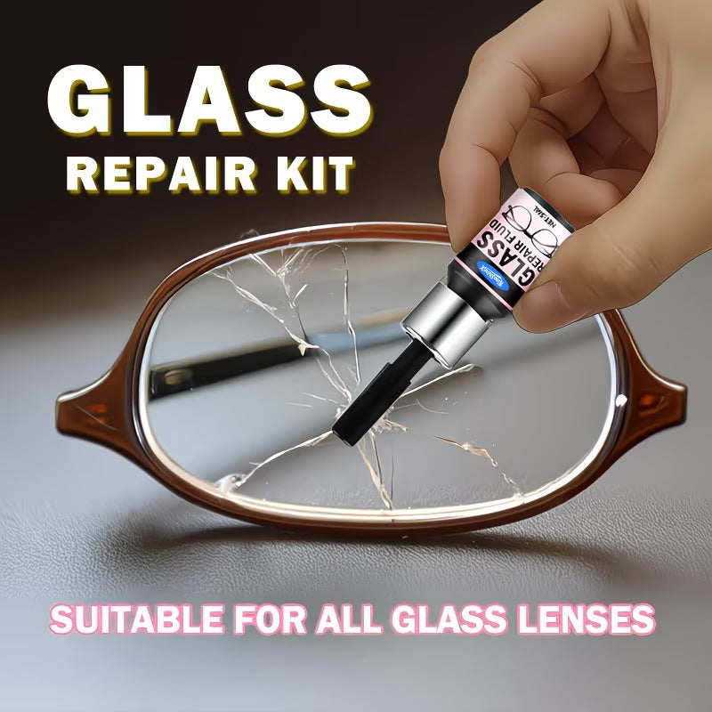 Glass Crack Repair Kit, Liquid Repair Fluid for Small Chips and Hairline Cracks, 5ml