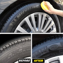 Load image into Gallery viewer, Tire Shine Wax, Rubber and Plastic Restorer for Tyres, 30ml with Sponge