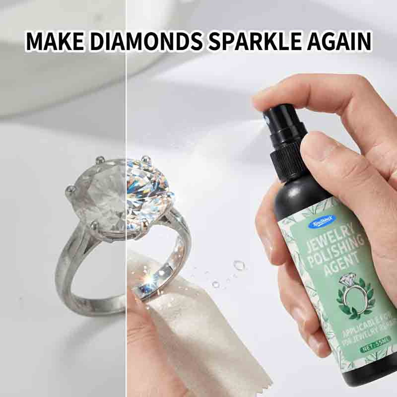 Silver Polish and Tarnish Remover, Cleaning Kit for Silverware and Jewellery, 50ml / 100ml with Cloth