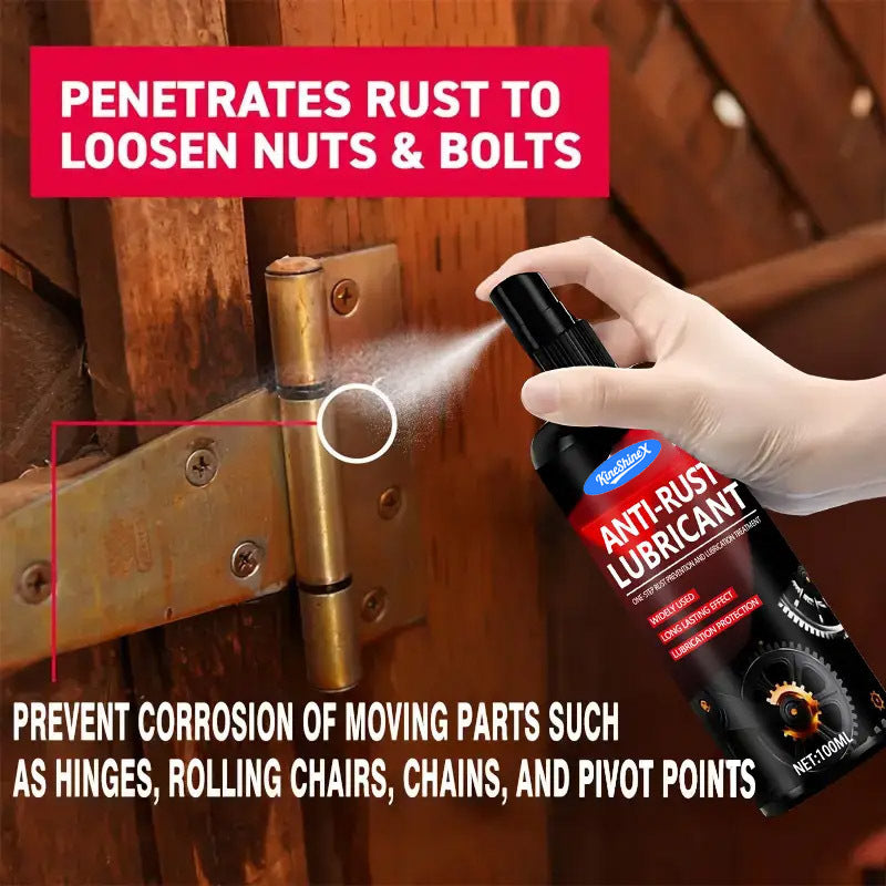 Rust Remover and Lubricant Spray, Multi-Purpose Metal Cleaner and Polisher, 100ml with Cloth