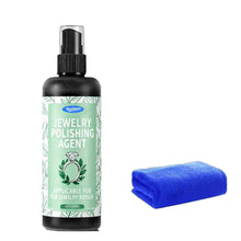 Load image into Gallery viewer, Silver Polish and Tarnish Remover, Cleaning Kit for Silverware and Jewellery, 50ml / 100ml with Cloth