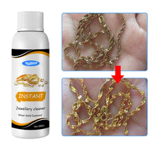 Load image into Gallery viewer, Jewelry Cleaning Solution, Liquid Cleaner for Gold, Silver, Watches and Diamonds, 100ml with Cloth