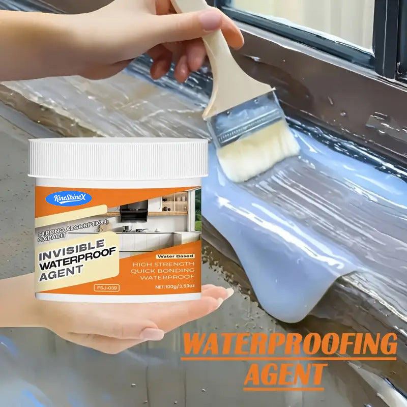 Clear Waterproof Sealant with Brush, Transparent Waterproof Coating for Sinks, Countertops, Walls and Pipe Seams