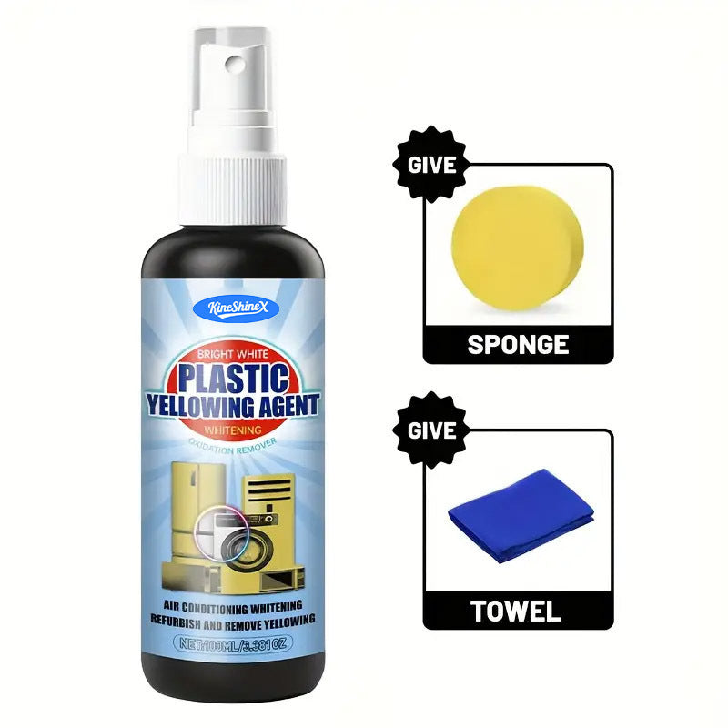 Plastic Restoration Liquid, Anti-Yellowing Cleaner for AC Panels and Lamp Covers, 50ml / 100ml