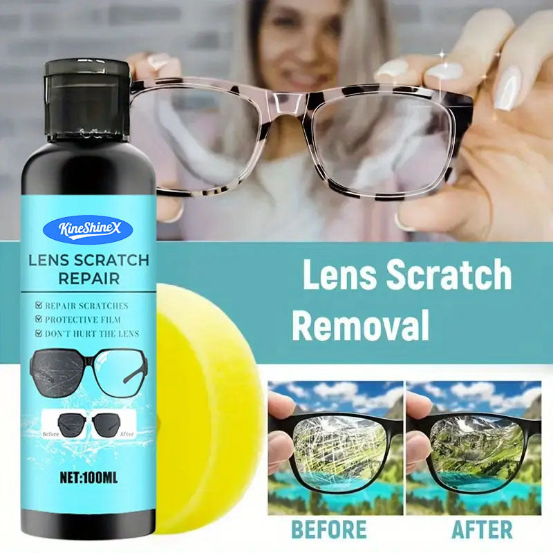 Eyeglass Repair Paste, Lens and Frame Protector Against Scratches and Yellowing, 30ml / 100ml with Sponge