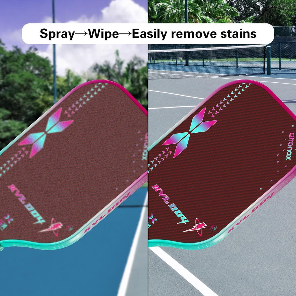 Pickleball Paddle Cleaner Spray Carbon Fiber Racket Cleaning Kit with Towel Detail View 7