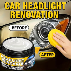 Headlight Restoration Kit, Lens Polishing Compound for Yellowed and Cloudy Headlights, 40g / 100g with Sponge