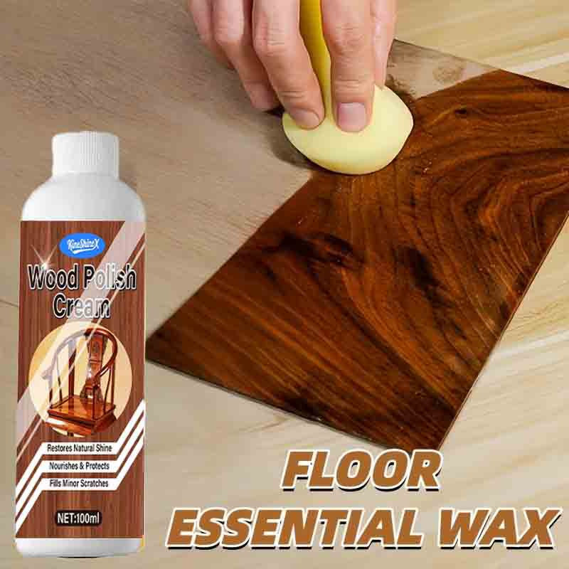 Wood Polish Paste, Furniture Wax and Restorer for Tables and Cabinets, 100ml with Sponge