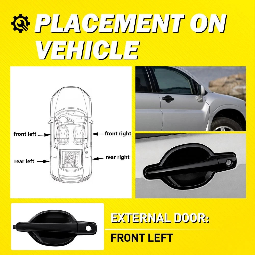 Left Exterior Front Left 1-10PCS Door Handle for 2004-2011 Mitsubishi Endeavor