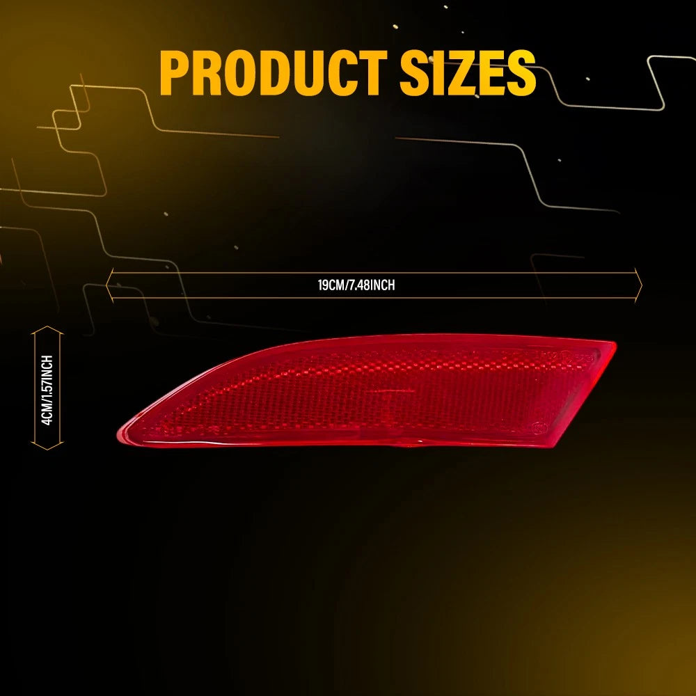 For 2012-2018 Ford Focus Rear Bumper Reflector Driver & Passenger Side 2PCS Red