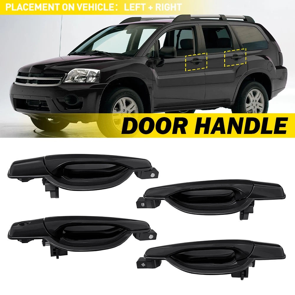 For 2004-2011 Mitsubishi Endeavor Left Right Exterior Black Door Handle 1/2/4PCS