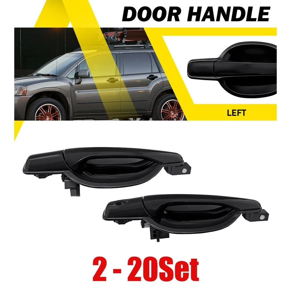 Fit 2004-2011 Mitsubishi Endeavor 2-20X Outer Door Handles Front&Rear Left Black