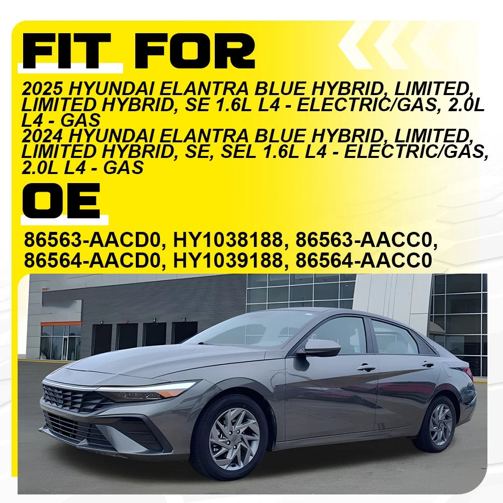 Fit Hyundai Elantra 2024-2025 Front Left Right Fog Light Cover Bezel Trim 2-20X