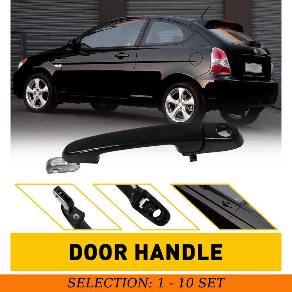 1-10 Black Front Left Outer Door Handle For 2006-2011 Hyundai Accent 82650-1E050