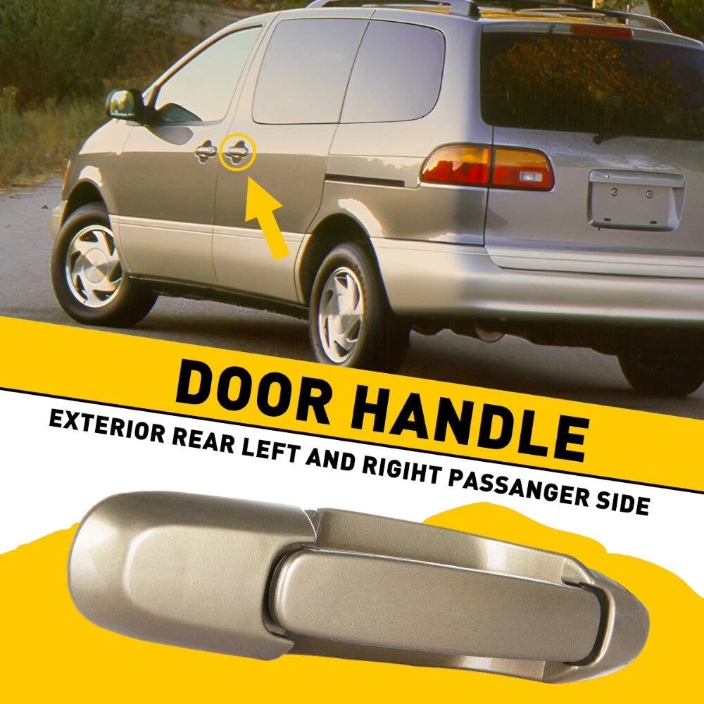 Rear Sliding Beige Door Handle Passenger or Driver Side For Sienna Toyota 98-03
