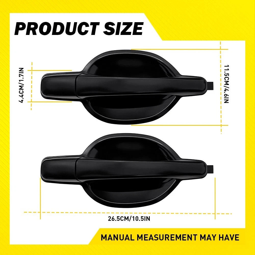 1-10X Door Handle Black For 2004-2011 Mitsubishi Endeavor Rear Right Side Outer