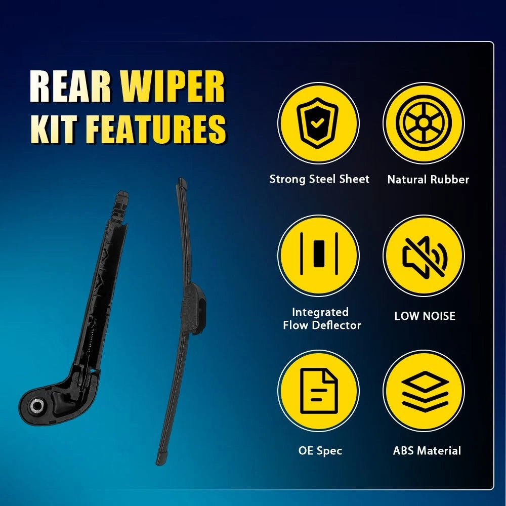 Rear Windshield Smear-free Wiper Arm & Blade Fit 2017-2023 JAGUAR F-PACE