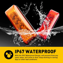 Load image into Gallery viewer, 4pcs Lights 3-LED Trailer Marker Truck Clearance Side Light Waterproof Red Amber