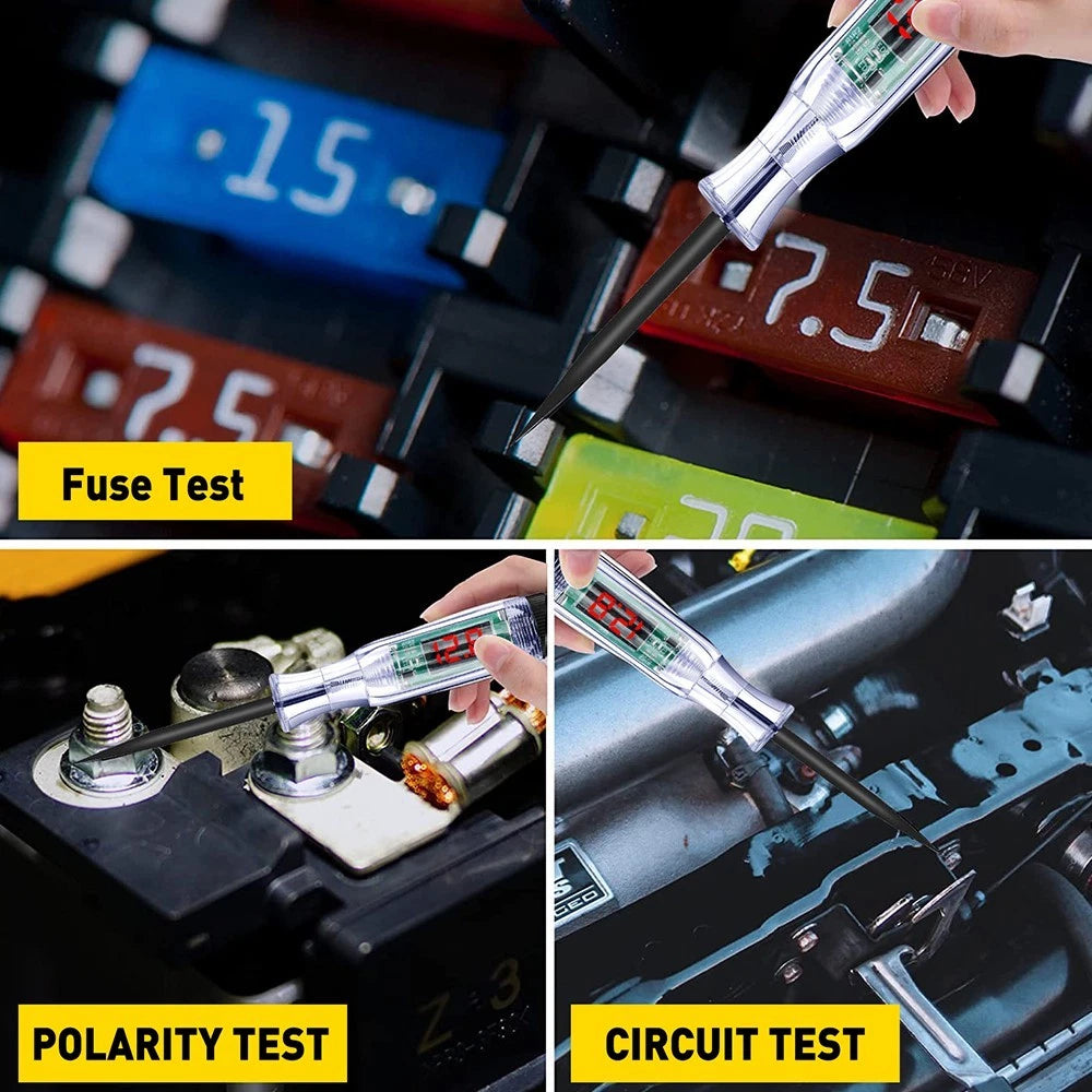 Car Circuit Pen Tester Test Fuse Tool Auto Probe Light Fit 6V 12V 24V DC Voltage