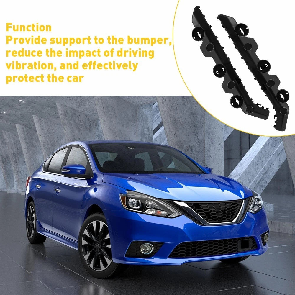 Bumper Support Holder Retainer Bracket for Front Pair w/6 SENTRA 2016-2019 Clip