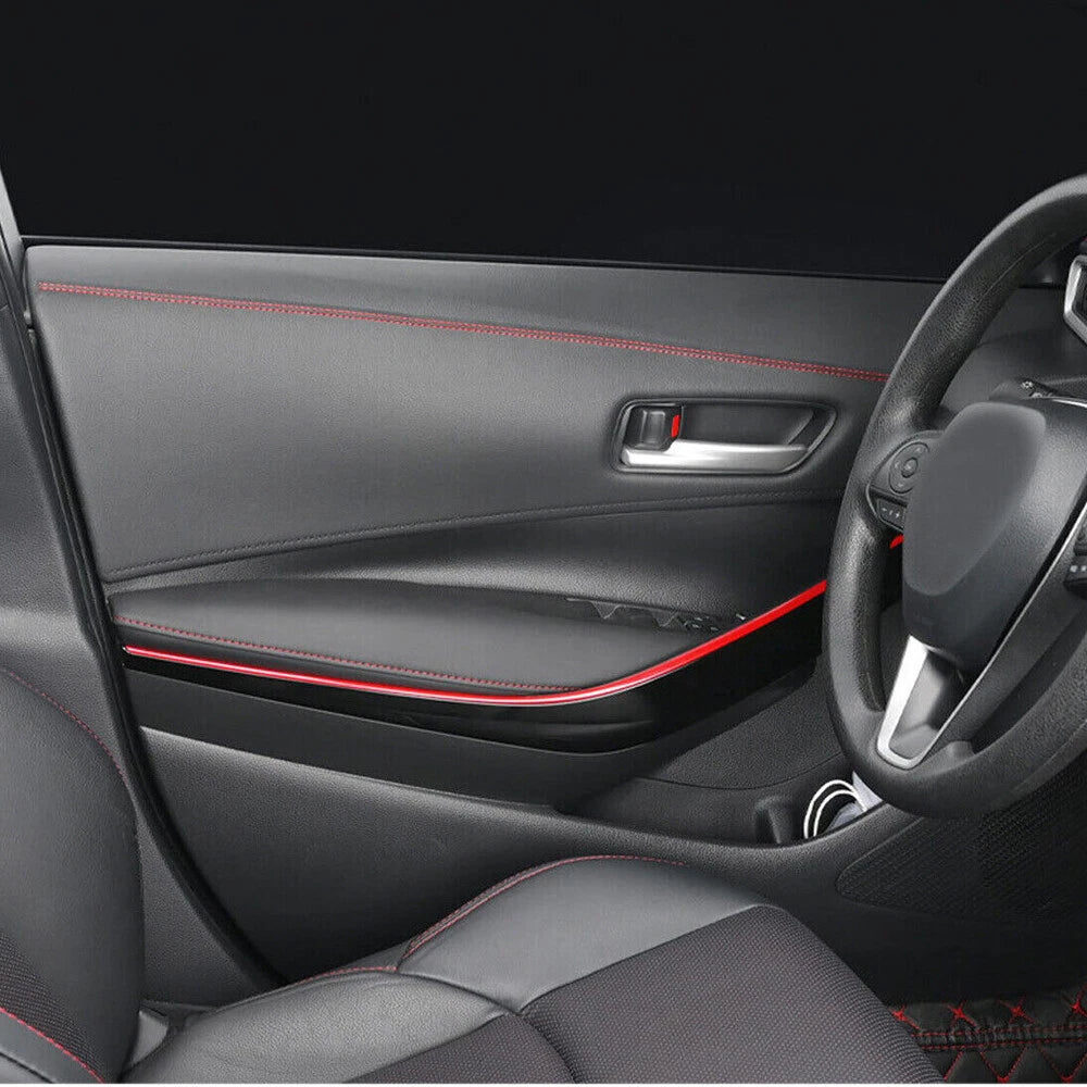 Red Car Trim Mouldings Decor Line For Strip Car Accessories Door Dashboard Strip