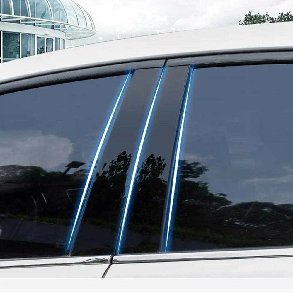 Black Window Door Posts Pillar Trim Piano For Cover Honda CRV 2007-2011 6-60PCS