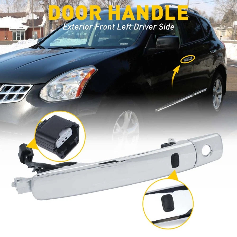 Front Drive Left Side Chrome Exterior Door Handle 1-10X Fit Nissan 2010-13 Rogue