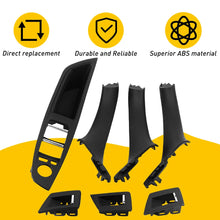 Load image into Gallery viewer, Inner Door Panel Handle Pull Cover Trim Fit Set BMW 5 Series F10 F11 F18 Black