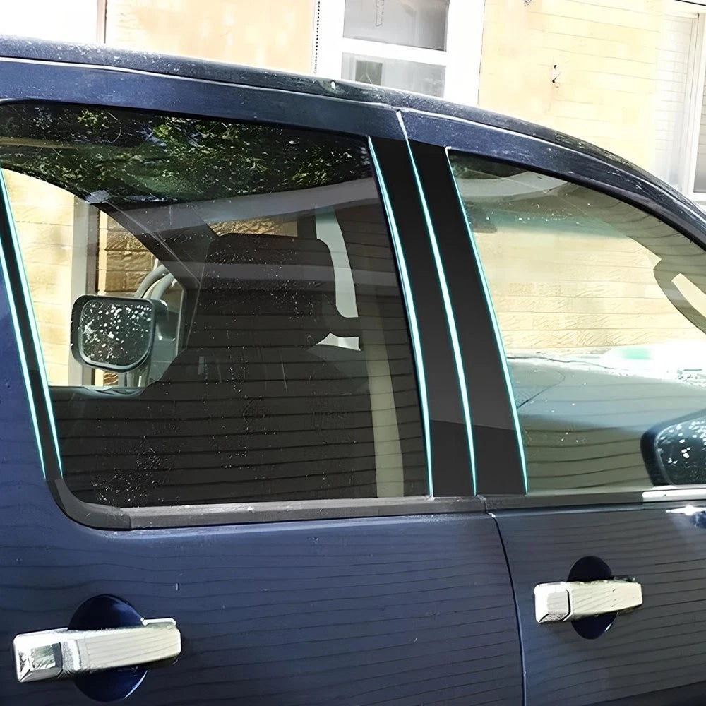 Chrome/Black Pillar Posts for Nissan Titan (CREW CAB) 2004-2015 Door Trim 6PCS