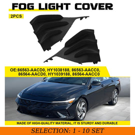 Fit Hyundai Elantra 2024-2025 Front Left Right Fog Light Cover Bezel Trim 2-20X