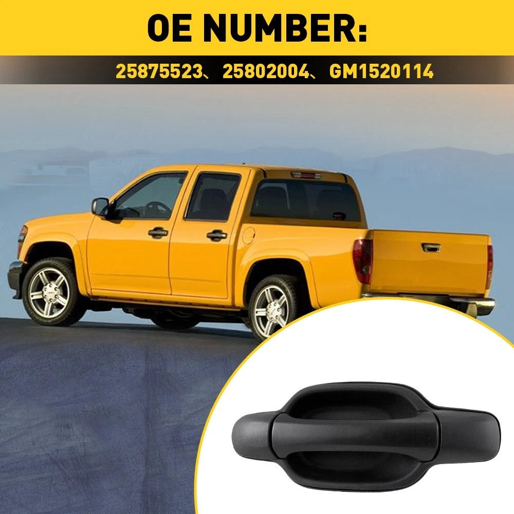 Black Exterior Door For 2004-2012 Chevrolet Canyon Handle Rear Left