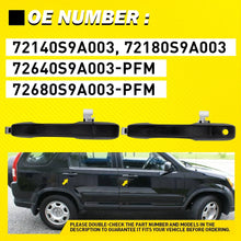 Load image into Gallery viewer, Exterior Door Handles Front Rear Left Right Set of 4 for Honda 2005-2006 CR-V SE