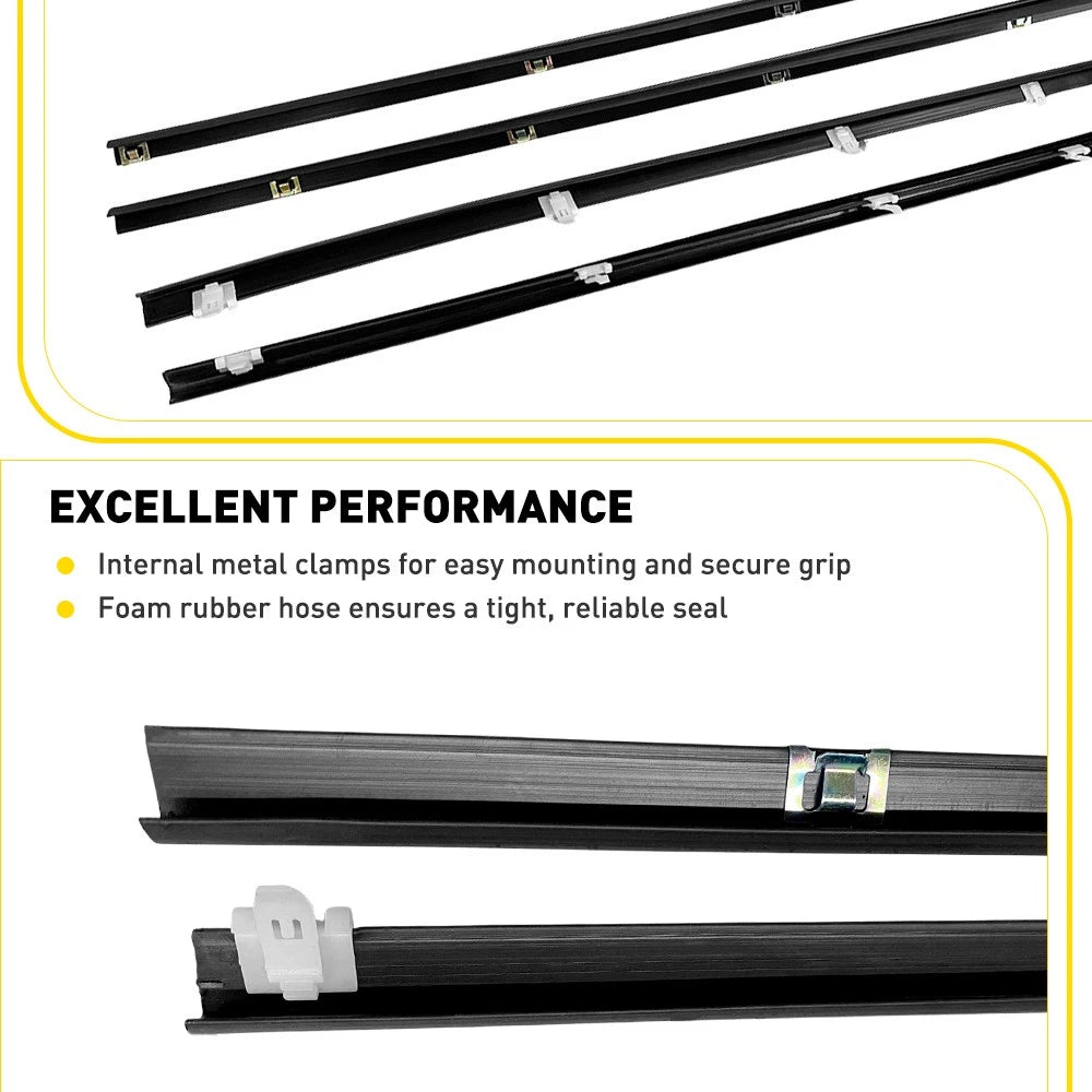 Fit 1984-1989 Toyota 4Runner Replacement Door Window Weatherstrip Seal Trim 4-40