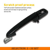1-10 Left Black Front Exterior Door Pull Handle Bar For 2006-2011 Hyundai Accent