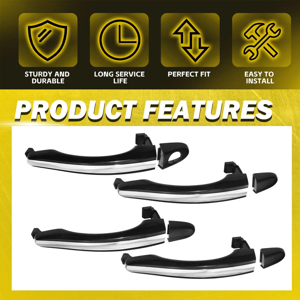 Outside Outer Door Handle Set Front Rear Left Right Fit 2006-2011 Hyundai Azera