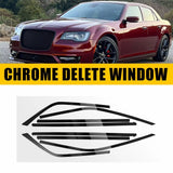 8Pcs Outside Door Window Panel Cover Trim Vinyl Black for 2011-2023 Chrysler 300