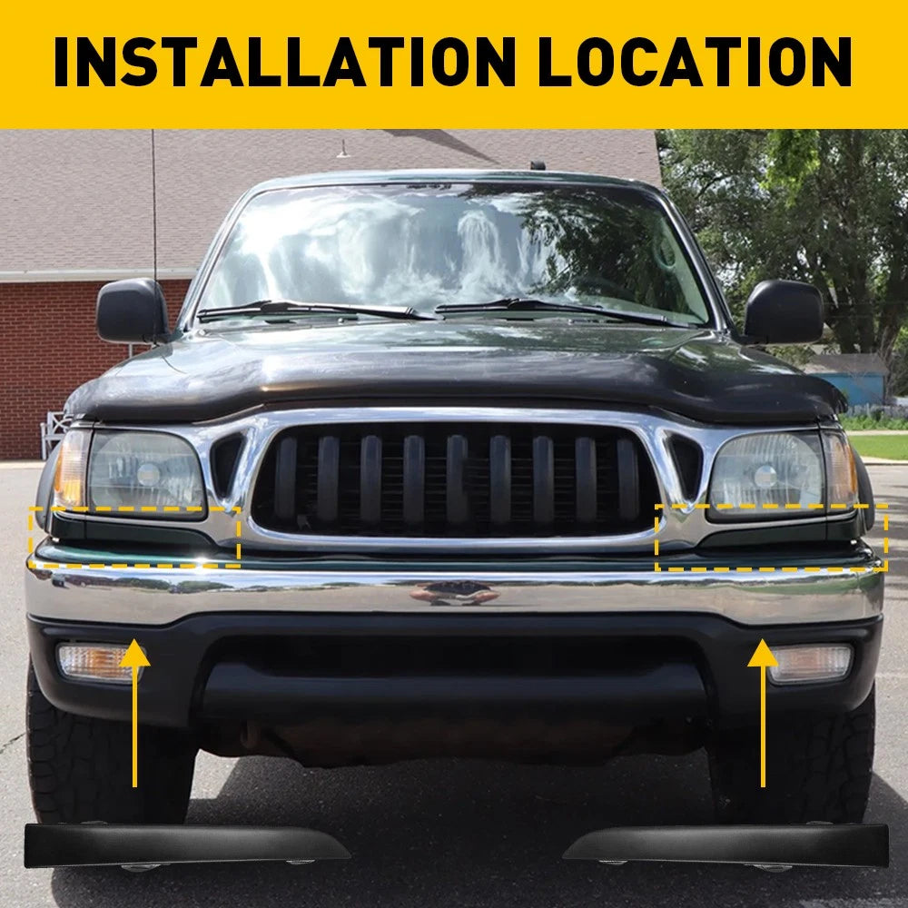 FOR 2001-04 TOYOTA TACOMA BUMPER Pair GRILLE FRONT TRIM HEADLIGHT PANELS FILLER