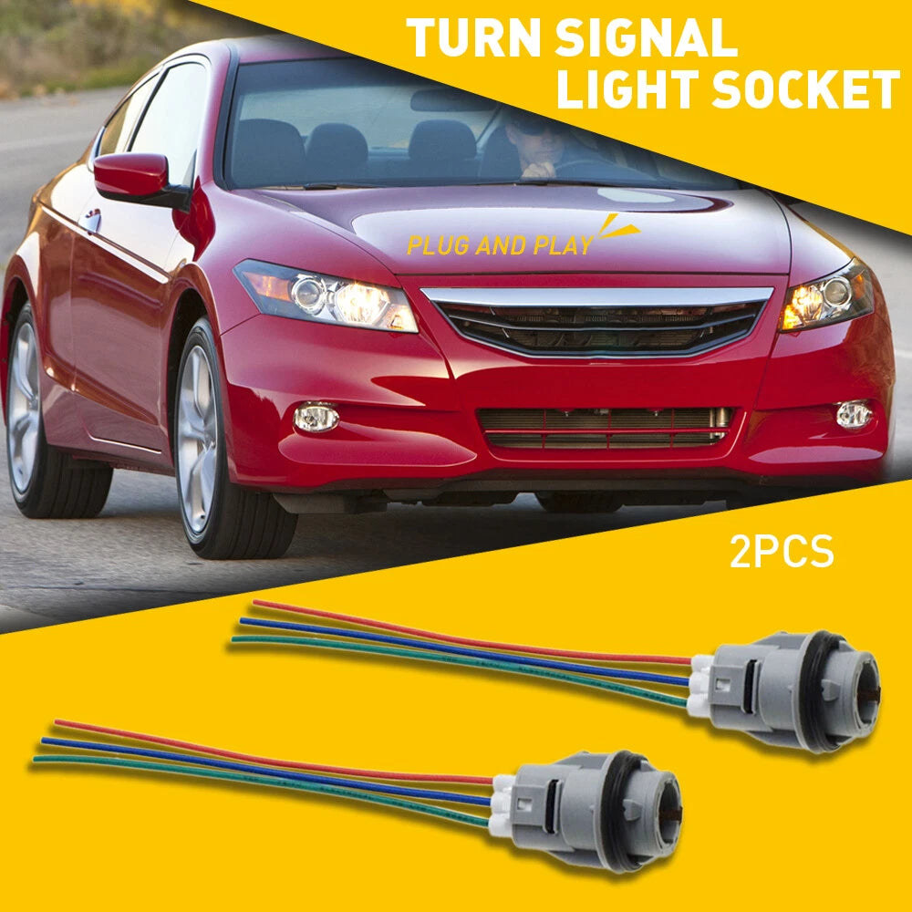 For Honda Civic Front Turn Signal Light Bulb Socket Connector Plug 33302-SR3-A01
