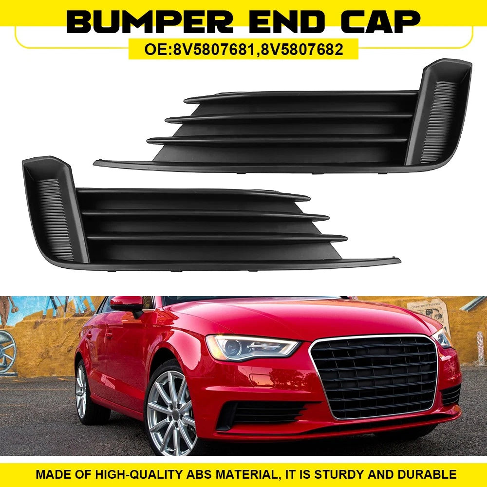 Front Left Right Bumper Fog Light Cover Grille Bezel for Audi A3 S3 2013-2017
