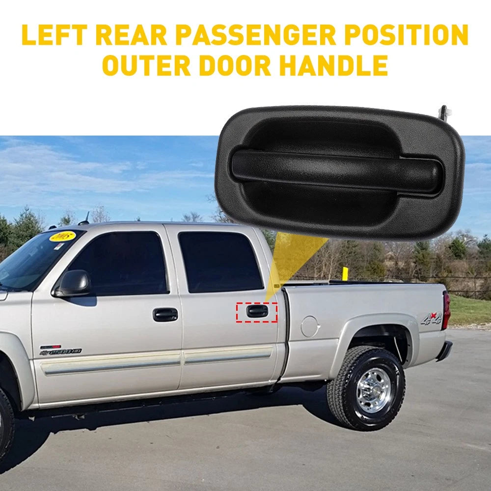 Rear Exterior Door Black Handle Driver for Side Left 01-06 Chevy Silverado
