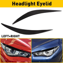 Load image into Gallery viewer, For 2014-2023 Infiniti Q50 Glossy Black Eyebrow Eyelid Trim Headlight Rear 2-20x