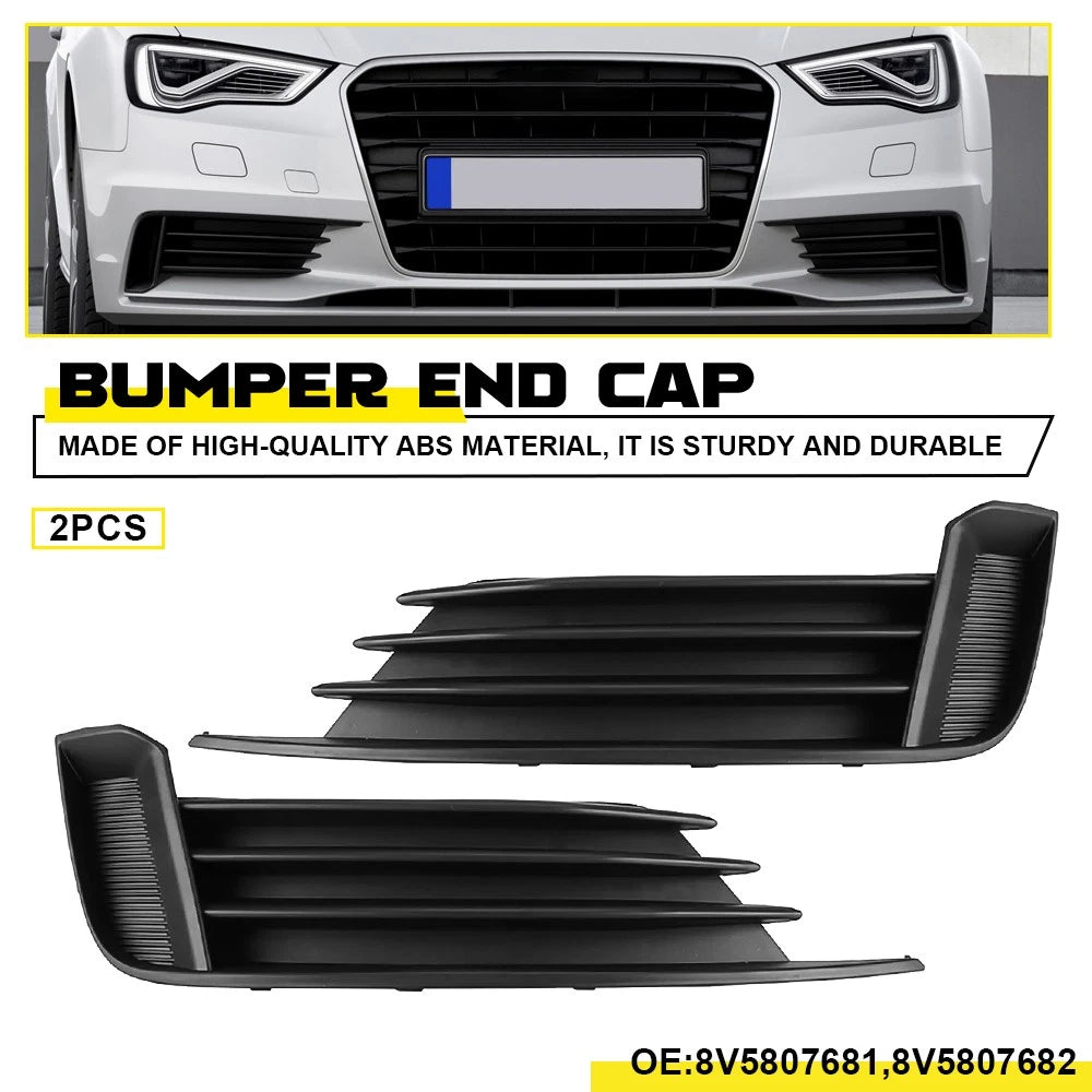 Front Left Right Bumper Fog Light Cover Grille Bezel for Audi A3 S3 2013-2017