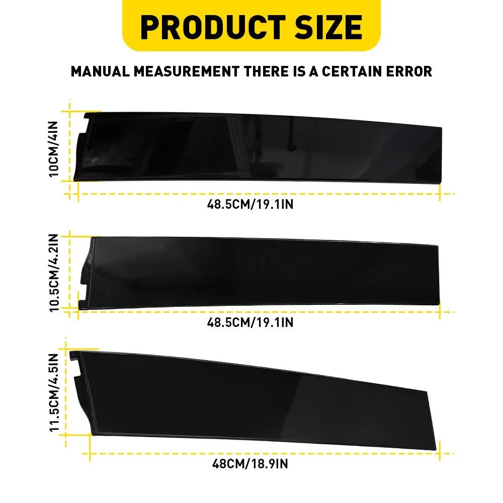 Door Molding Window Trim Glossy Black For Chevy Tahoe GMC Yukon Suburban 2015-18