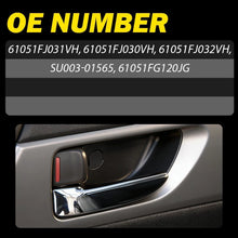 Load image into Gallery viewer, 1PCS Inside Door Handle Black Chrome Driver Side Fit Subaru CROSSTREK 2013-2017