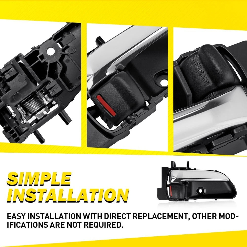 1-10X Interior Door Pull Handle Black Chrome Right Fit 2003-2008 Subaru Forester