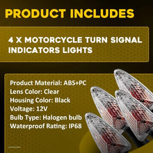 Load image into Gallery viewer, 4PCS Fit Triumph Tiger 1050 800 XC XR Clear Amber Turn Signal Light T2701037