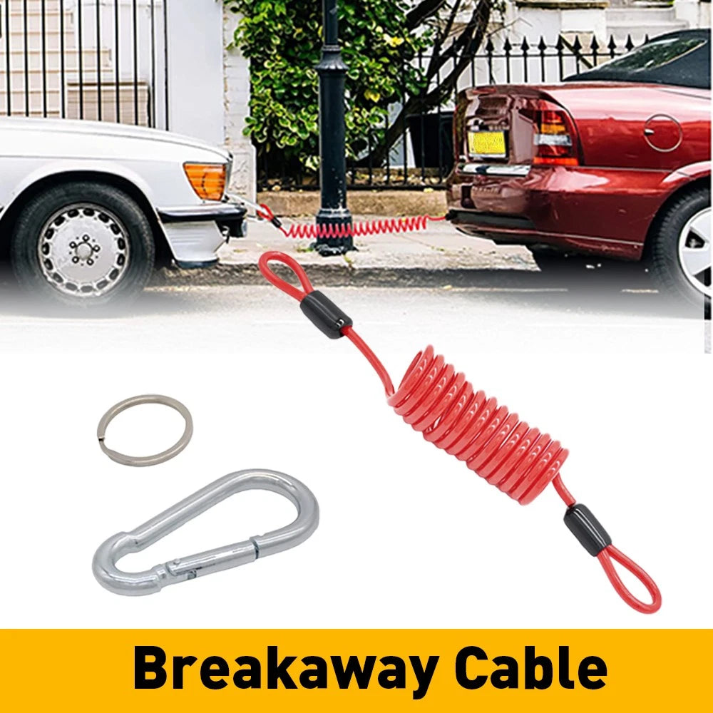 Fastway 80-01-2160 Retailed 6' Universal ZIP Coiled Breakaway Cable w/ Snap Ring
